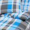 vidaXL - Dekbedovertrekset - 200x200 - cm - katoen - blauw - en - grijs