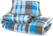 vidaXL - Dekbedovertrekset - 200x200 - cm - katoen - blauw - en - grijs