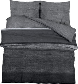 vidaXL - Dekbedovertrekset - 200x200 - cm - katoen - donkergrijs