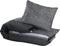 vidaXL - Dekbedovertrekset - 200x200 - cm - katoen - donkergrijs