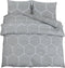 vidaXL - Dekbedovertrekset - 200x200 - cm - katoen - grijs
