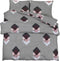 vidaXL - Dekbedovertrekset - 200x200 - cm - katoen - grijs