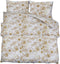 vidaXL - Dekbedovertrekset - 200x200 - cm - katoen - wit - en - bruin