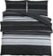 vidaXL - Dekbedovertrekset - 200x200 - cm - katoen - zwart - en - wit