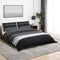 vidaXL - Dekbedovertrekset - 200x200 - cm - katoen - zwart - en - wit