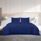 vidaXL - Dekbedovertrekset - 200x200 - cm - microvezel - marineblauw