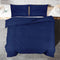 vidaXL - Dekbedovertrekset - 200x220 - cm - microvezel - marineblauw