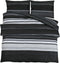 vidaXL - Dekbedovertrekset - 220x240 - cm - katoen - zwart - en - wit