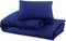vidaXL - Dekbedovertrekset - 220x240 - cm - microvezel - marineblauw