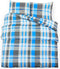 vidaXL - Dekbedovertrekset - 225x220 - cm - katoen - blauw - en - grijs