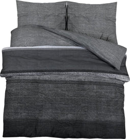 vidaXL - Dekbedovertrekset - 225x220 - cm - katoen - donkergrijs