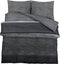 vidaXL - Dekbedovertrekset - 225x220 - cm - katoen - donkergrijs
