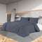 vidaXL - Dekbedovertrekset - 240x220 - cm - katoen - antracietkleurig