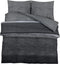 vidaXL - Dekbedovertrekset - 240x220 - cm - katoen - donkergrijs