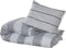 vidaXL - Dekbedovertrekset - 240x220 - cm - katoen - grijs