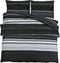 vidaXL - Dekbedovertrekset - 240x220 - cm - katoen - zwart - en - wit