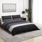 vidaXL - Dekbedovertrekset - 240x220 - cm - katoen - zwart - en - wit