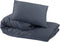 vidaXL - Dekbedovertrekset - 260x220 - cm - katoen - antracietkleurig