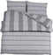 vidaXL - Dekbedovertrekset - 260x220 - cm - katoen - grijs