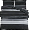 vidaXL - Dekbedovertrekset - 260x220 - cm - katoen - zwart - en - wit