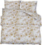 vidaXL - Dekbedovertrekset - 260x240 - cm - katoen - wit - en - bruin