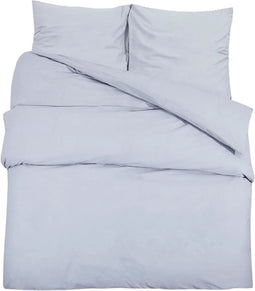 vidaXL - Dekbedovertrekset - lichtgewicht - 135x200 - cm - microvezel - grijs