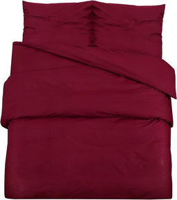 vidaXL - Dekbedovertrekset - lichtgewicht - 140x200 - cm - microvezel - bordeaux