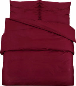 vidaXL - Dekbedovertrekset - lichtgewicht - 155x220 - cm - microvezel - bordeaux