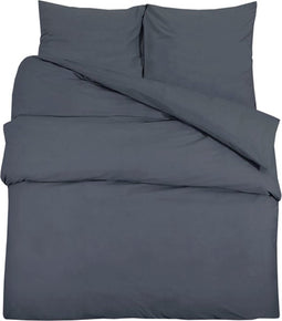 vidaXL - Dekbedovertrekset - lichtgewicht - 200x200 - cm - microvezel - antraciet