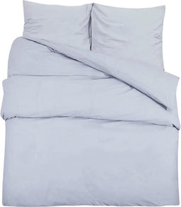 vidaXL - Dekbedovertrekset - lichtgewicht - 200x200 - cm - microvezel - grijs