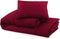 vidaXL - Dekbedovertrekset - lichtgewicht - 200x200 - cm - microvezel - bordeaux