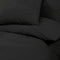 vidaXL - Dekbedovertrekset - lichtgewicht - 200x200 - cm - microvezel - zwart