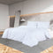 vidaXL - Dekbedovertrekset - lichtgewicht - 225x220 - cm - microvezel - grijs