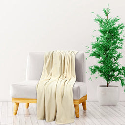 vidaXL - Deken - 150x200 - cm - polyester - crèmekleurig