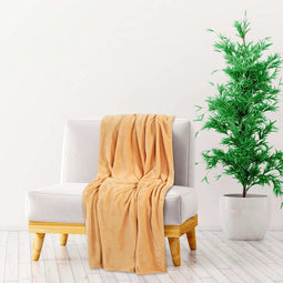 vidaXL - Deken - 200x240 - cm - polyester - woestijnmist