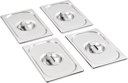 vidaXL - Deksels - 4 - st - voor - GN - 1/4 - schalen - roestvrij - staal