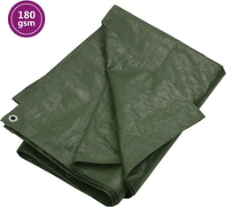 vidaXL - Dekzeil - 180 - g/m² - 6x12 - m - HDPE - groen