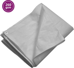vidaXL - Dekzeil - 260 - g/m² - 4x6 - m - HDPE - grijs