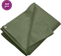 vidaXL - Dekzeil - 260 - g/m² - 6x10 - m - HDPE - groen