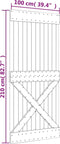 vidaXL - Deur - NARVIK - 100x210 - cm - massief - grenenhout
