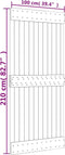 vidaXL - Deur - NARVIK - 100x210 - cm - massief - grenenhout