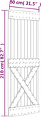 vidaXL - Deur - NARVIK - 80x210 - cm - massief - grenenhout