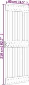 vidaXL - Deur - NARVIK - 80x210 - cm - massief - grenenhout