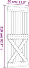 vidaXL - Deur - NARVIK - 80x210 - cm - massief - grenenhout