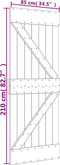 vidaXL - Deur - NARVIK - 85x210 - cm - massief - grenenhout