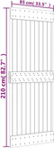 vidaXL - Deur - NARVIK - 85x210 - cm - massief - grenenhout