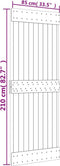 vidaXL - Deur - NARVIK - 85x210 - cm - massief - grenenhout