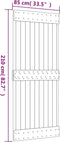 vidaXL - Deur - NARVIK - 85x210 - cm - massief - grenenhout