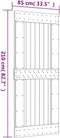 vidaXL - Deur - NARVIK - 85x210 - cm - massief - grenenhout