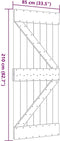 vidaXL - Deur - NARVIK - 85x210 - cm - massief - grenenhout